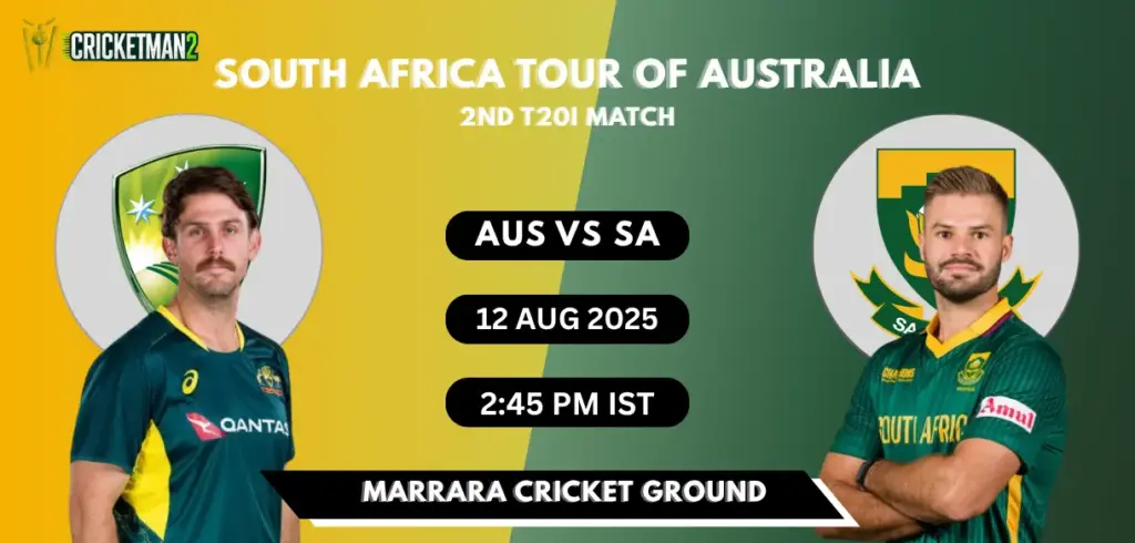 AUS VS SA 2nd T20I Dream11 Team Prediction, South Africa tour of Australia 2025: Fantasy Cricket Tips, Captain & Vice-Captain Choices, Playing XI & Live Updates 