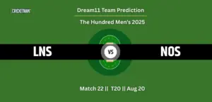LNS vs NOS Match 22 Dream11 Team Prediction, The Hundred Men’s 2025: Fantasy Cricket Tips, Captain & Vice-Captain Choices, Playing XI & Live Updates