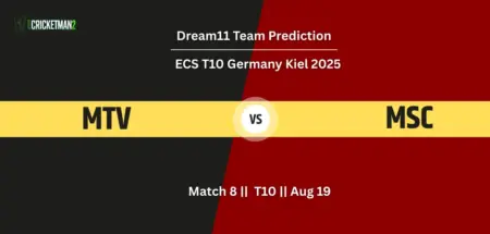 MTV VS MSC Match 8 Dream11 Team Prediction, ECS T10 Germany Kiel 2025: Fantasy Cricket Tips, Captain & Vice-Captain Choices, Playing XI & Live Updates