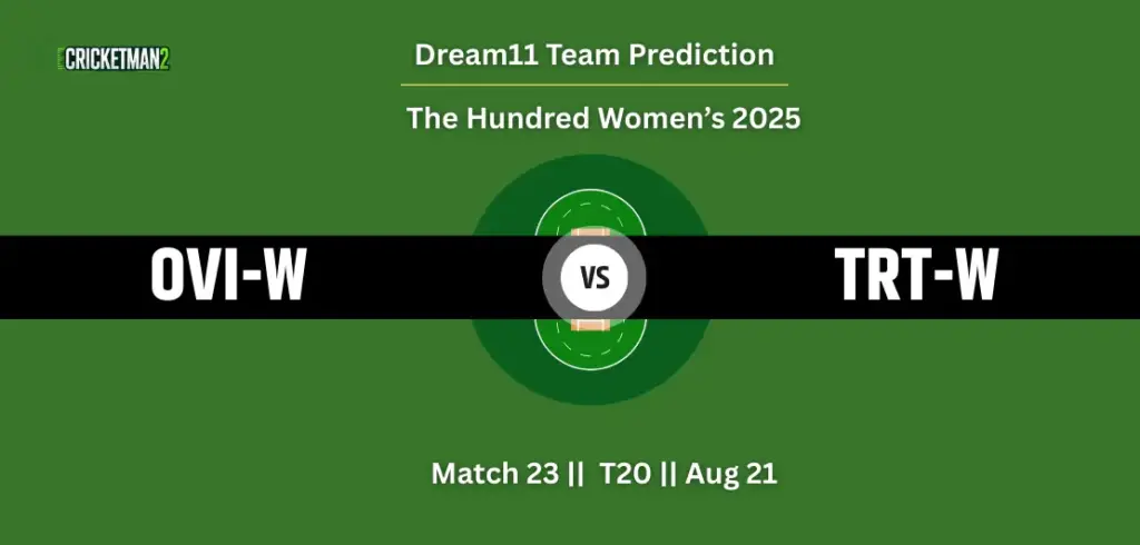 OVI-W vs TRT-W Match 23 Dream11 Team Prediction, The Hundred Women’s 2025: Fantasy Cricket Tips, Captain & Vice-Captain Choices, Playing XI & Live Updates