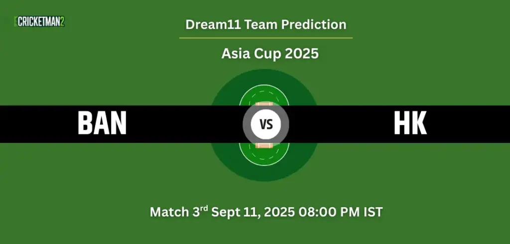 BAN vs HK Dream11 Prediction