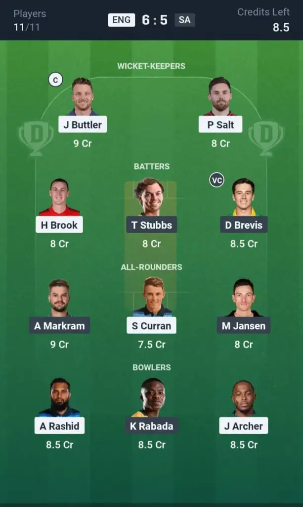 ENG VS SA Small League Team 