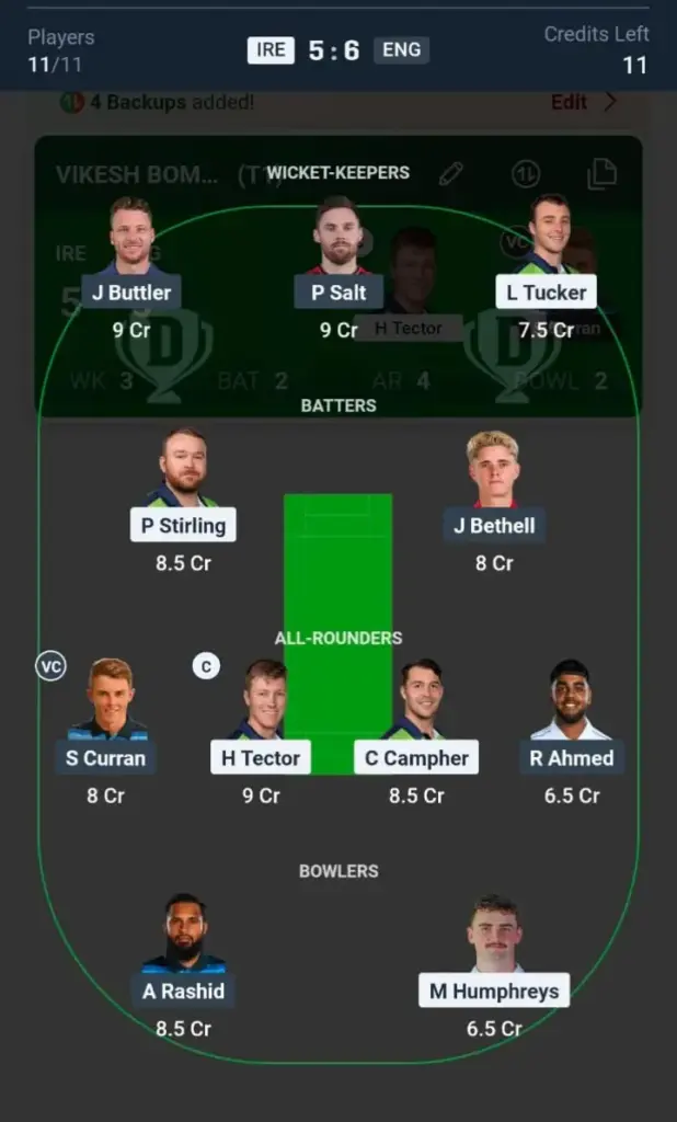 IRE VS ENG Small League Team 