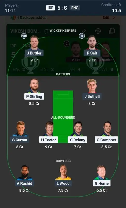 IRE VS ENG Small League Team