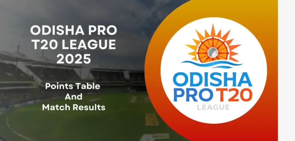 Odisha Pro T20 League 2025 Points Table