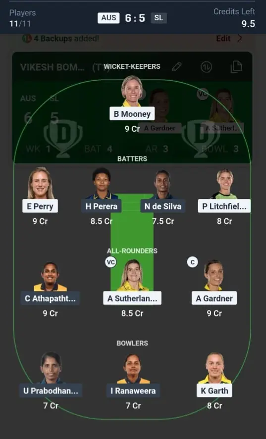 AU-W VS SL-W Small League Team