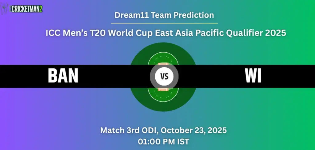 BAN vs WI Dream11 Prediction