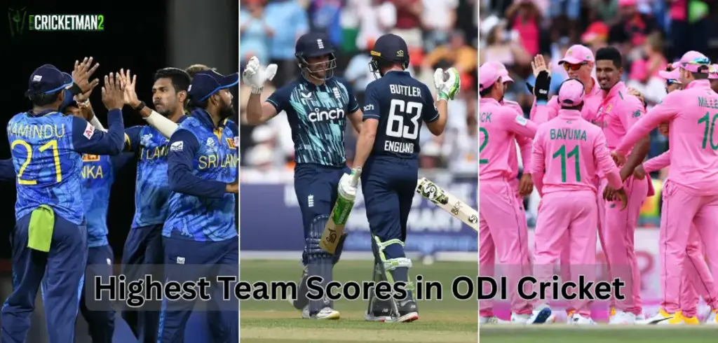 Top 30 Highest Team Scores in ODI Cricket (2025 Update) Highest Team Scores in ODI Cricket