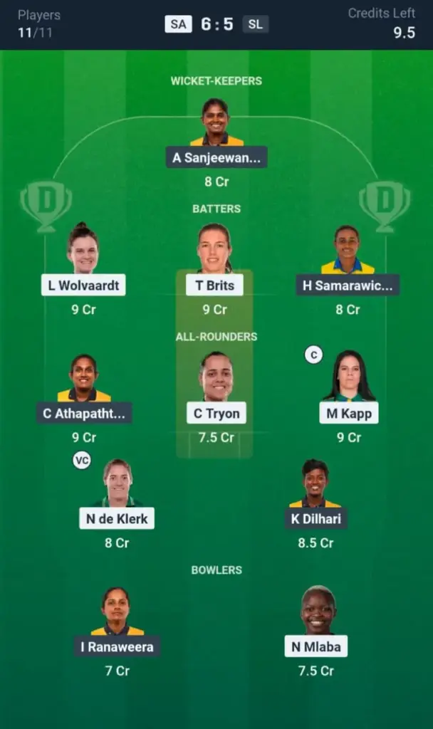 SA-W VS SL-W Small League Team