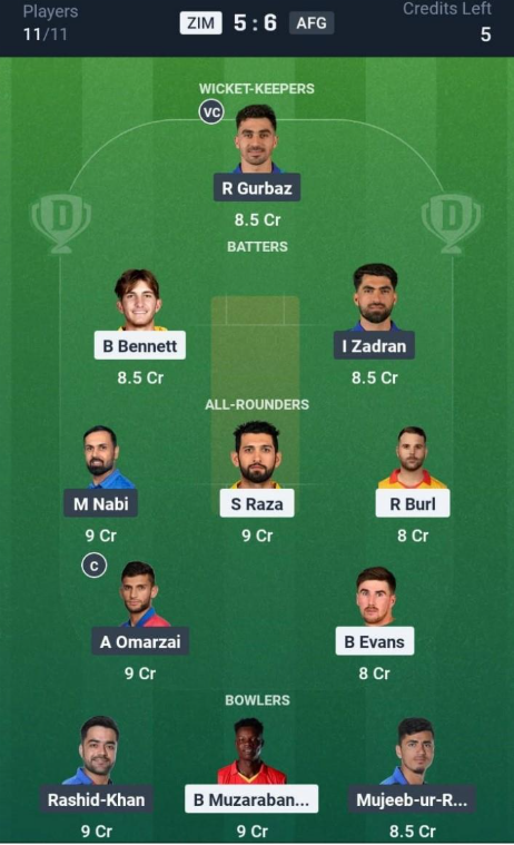 ZIM vs AFG Small League Team