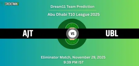 AJT vs UBL Dream11 Prediction