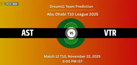 AST vs VTR Dream11 Prediction Today Match 12: Fantasy Cricket Tips, Captain & Vice-Captain Choices, Playing XI – Vista Riders tour of Aspin Stallions 2025