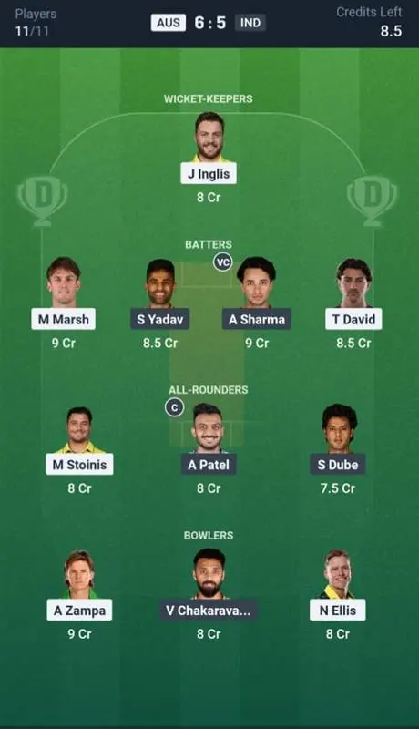 AUS VS IND Small League Team