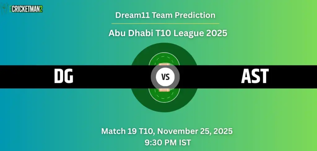 DG VS AST Dream11 Team Prediction Match 19, Aspin Stallions tour of Deccan Gladiators 2025: Fantasy Cricket Tips, Captain & Vice-Captain Choices, Playing XI & Live Updates 