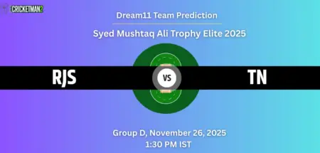 RJS VS TN Dream11 Prediction Group D, Syed Mushtaq Ali Trophy Elite 2025: Fantasy Cricket Tips, Captain & Vice-Captain Choices, Playing XI & Live Updates