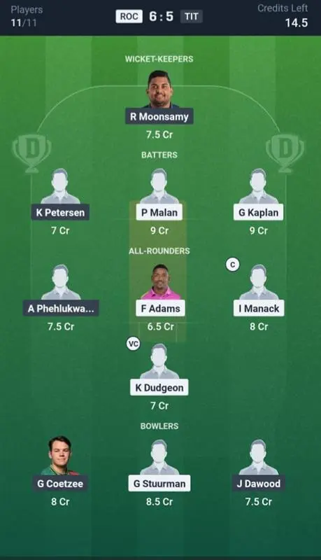 ROC VS TIT Grand League Team