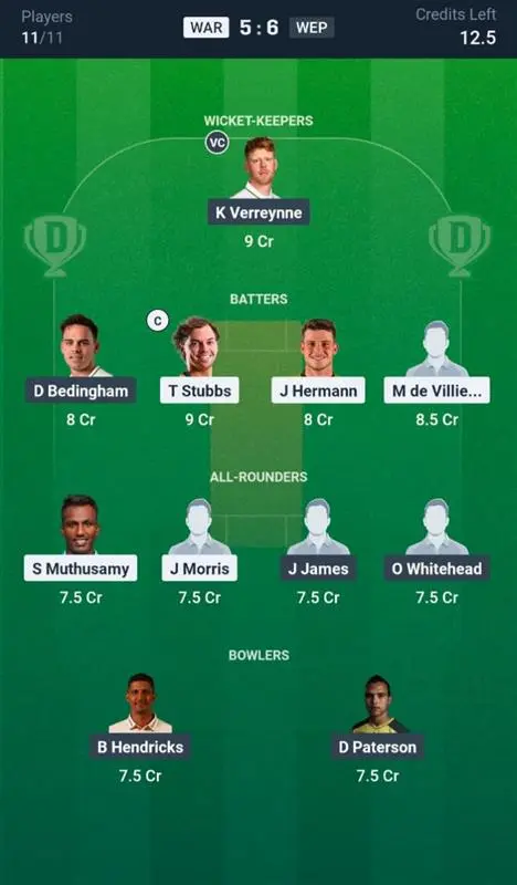 WAR VS WEP Small League Team