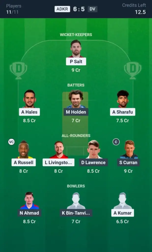 ADKR VS DV Grand League Team