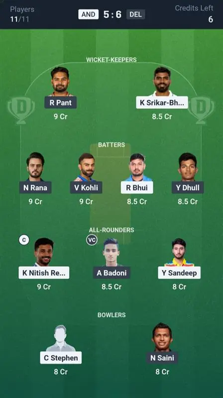 AND VS DEL Small League Team 