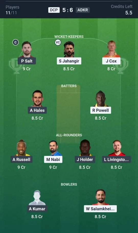 DCP VS ADKR Small League Team  