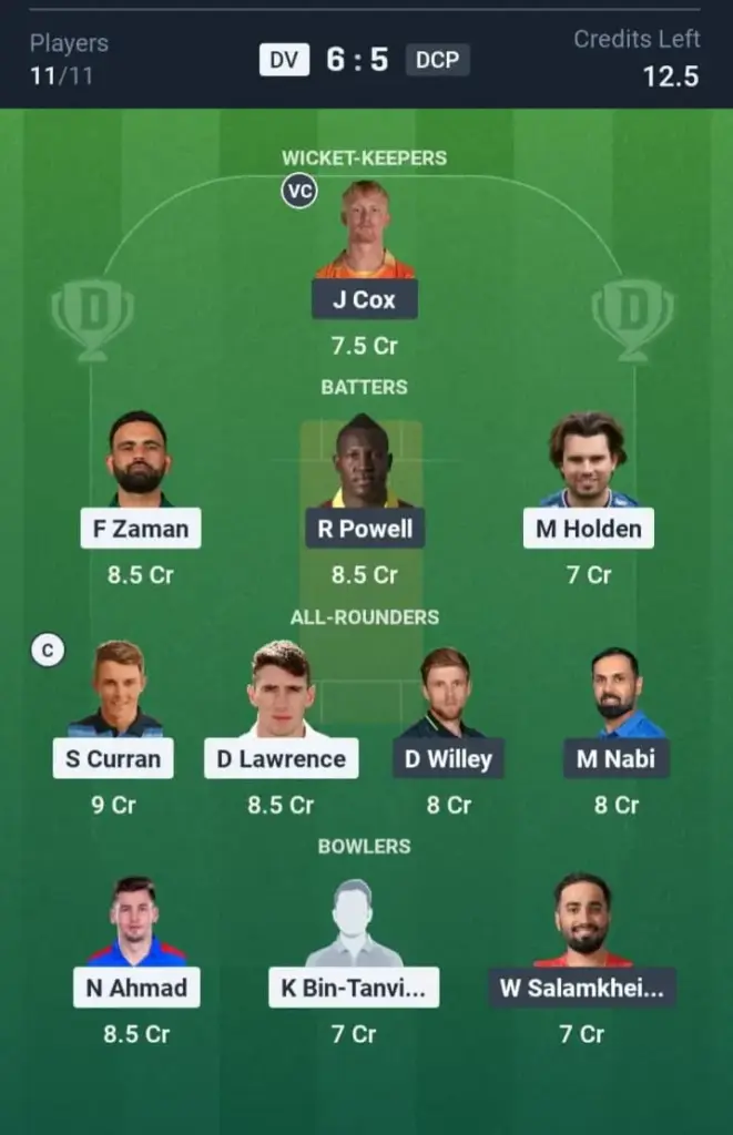 DV vs DCP Grand League Team