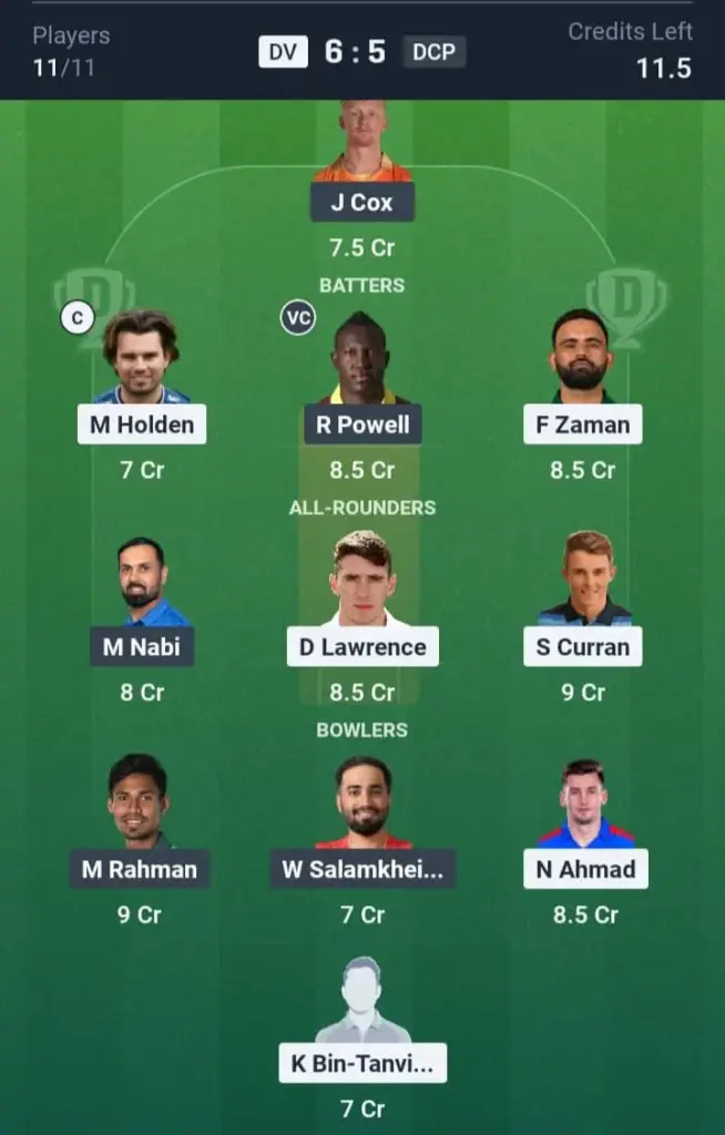 DV vs DCP Small League Team