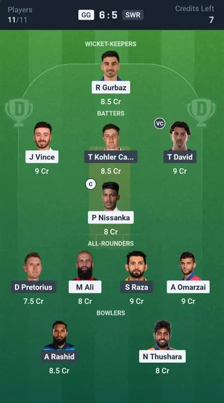 GG VS SWR Small League Team 