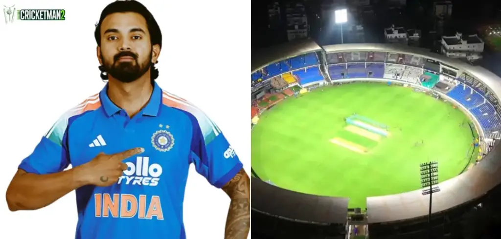 KL Rahul at Visakhapatnam Cricket Stadium