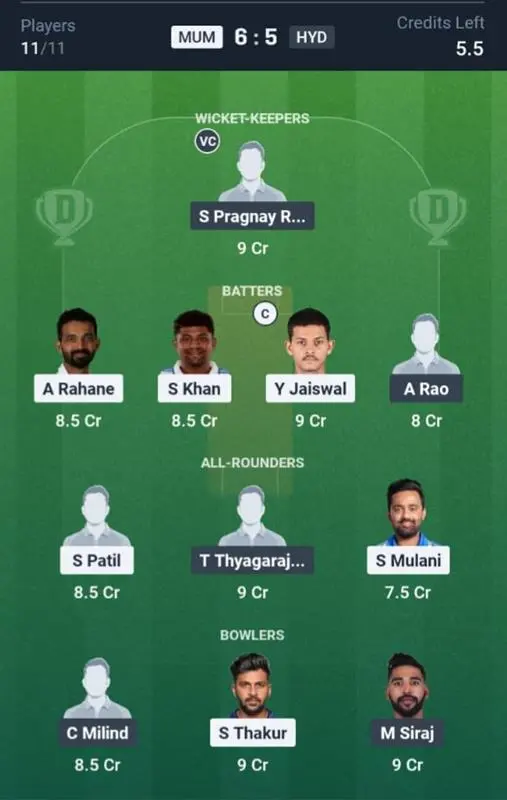 MUM vs HYD Small League Team 