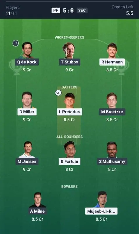 PR VS SEC Small League Team 