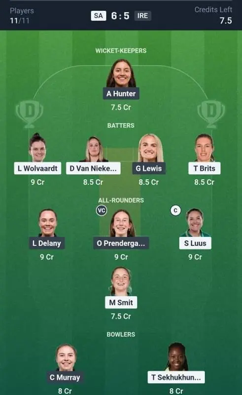 SA-W VS IRE-W Grand League Team 