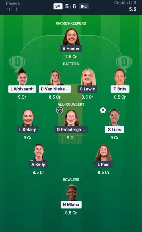 SA-W VS IRE-W Small League Team