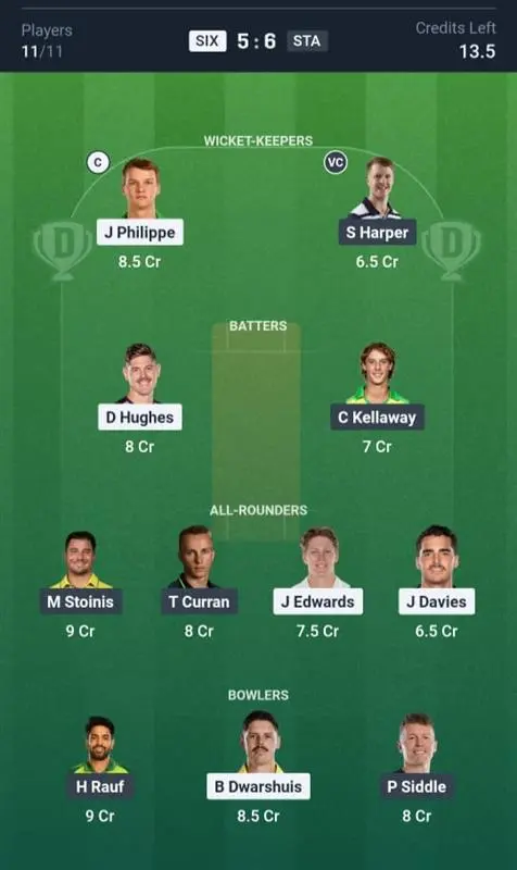 SIX VS STA Small League Team