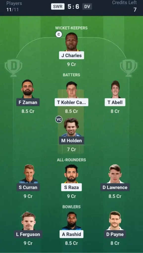 SWR VS DV Small League Team