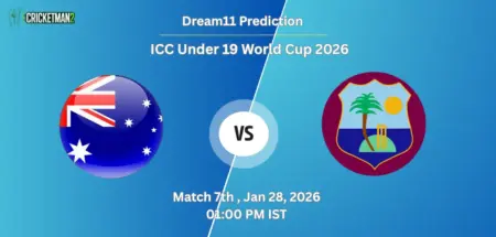 AUS VS WI Match 7, Super Six, Dream11 Team Prediction, Australia U19 tour of West Indies U19 2026: Fantasy Cricket Tips, Captain & Vice-Captain Choices, Playing XI & Live Updates 