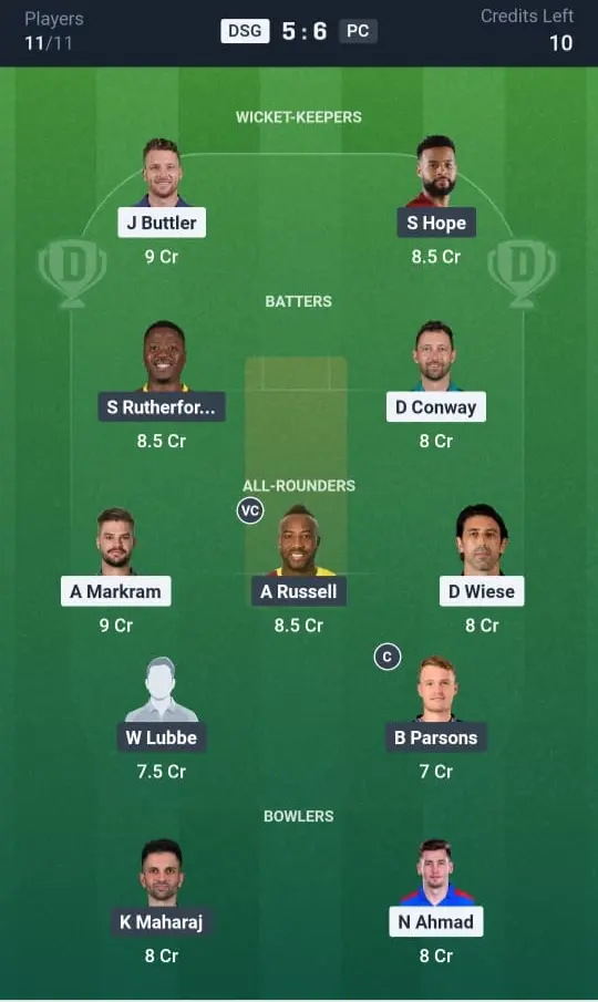 DSG vs PC Grand League Team