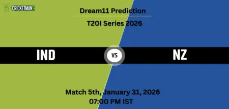 IND VS NZ 5th T20I, Dream11 Team Prediction, New Zealand tour of India 2026: Fantasy Cricket Tips, Captain & Vice-Captain Choices, Playing XI & Live Updates 