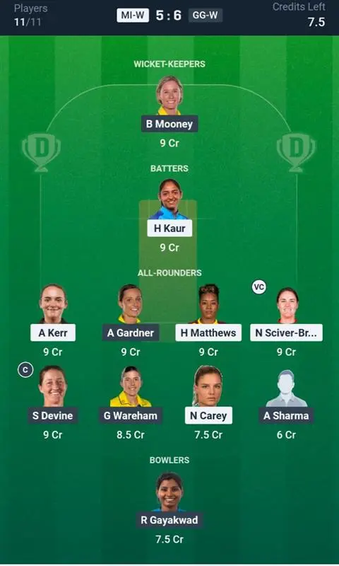 MI-W VS GG-W Small League Team 