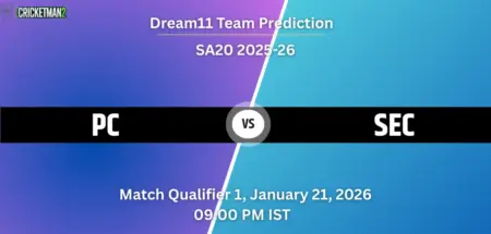 PC VS SEC Match Qualifier 1, Dream11 Team Prediction, SA20 2025-26: Fantasy Cricket Tips, Captain & Vice-Captain Choices, Playing XI & Live Updates 