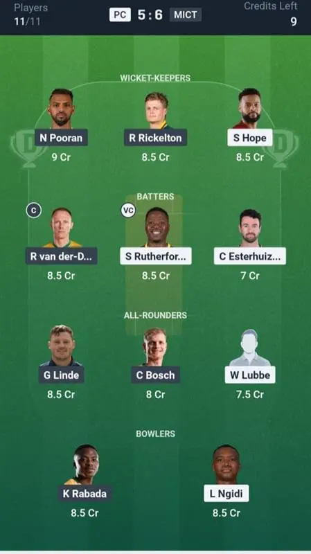 PC vs MICT Small League Team 