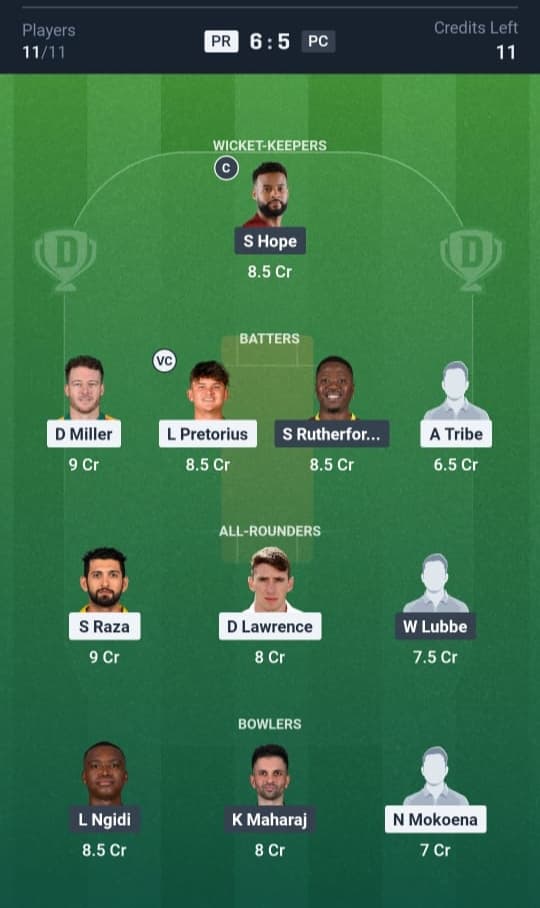 PR VS PC Grand League Team 