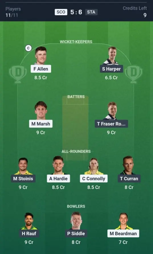 SCO vs STA Small League Team