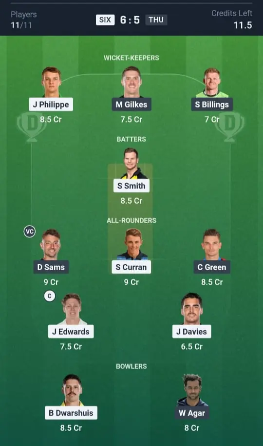 SIX vs THU Grand League Team 