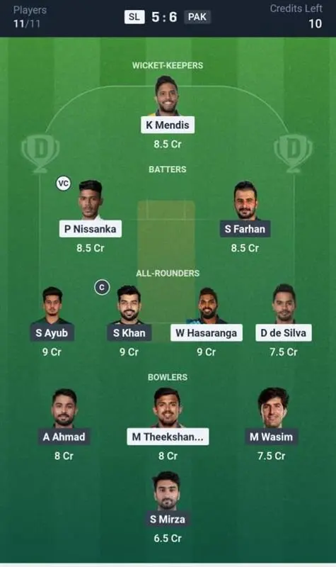 SL VS PAK Small League Team 