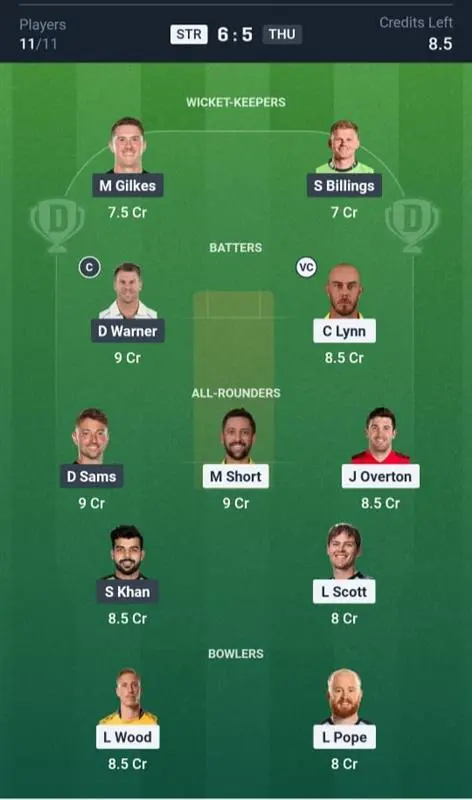 STR vs THU Small League Team: