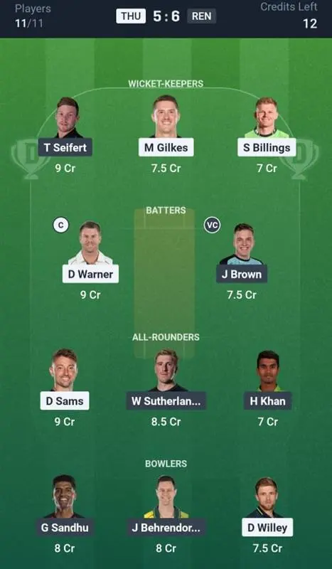 THU VS REN Small League Team 