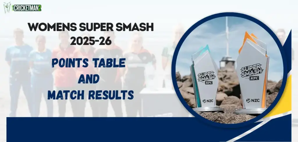 Womens Super Smash 2025-26: Points Table & Match Results, Standings