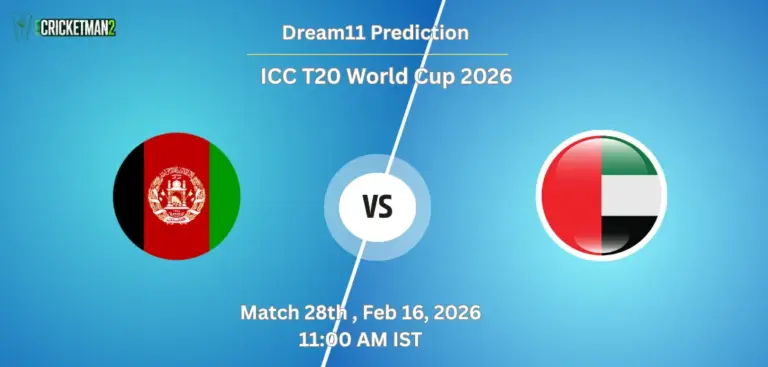 AFG VS UAE Match 28, Dream11 Team Prediction, ICC T20 World Cup 2026: Fantasy Cricket Tips, Captain & Vice-Captain Choices, Playing XI & Live Updates 