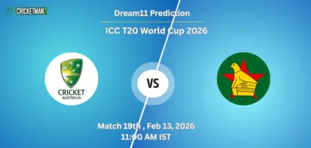 AUS VS ZIM Match 19, Dream11 Team Prediction, ICC T20 World Cup 2026: Fantasy Cricket Tips, Captain & Vice-Captain Choices, Playing XI & Live Updates 