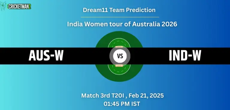 AUS-W VS IND-W 3rd T20I, Dream11 Team Prediction, India Women tour of Australia 2026: Fantasy Cricket Tips, Captain & Vice-Captain Choices, Playing XI & Live Updates 